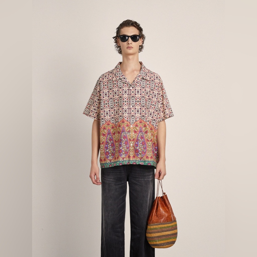 NWOT Profound MUGHAL CAMP SHIRT in Multi 
Size Large
